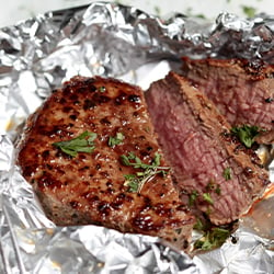 Resting Steak in foil