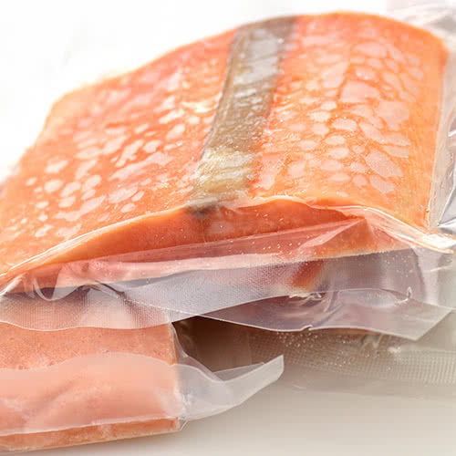 Frozen salmon