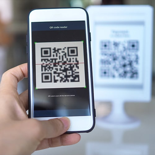 Escanear un código QR con un teléfono inteligente