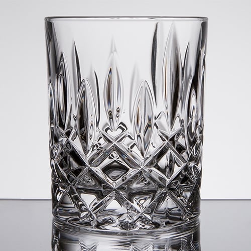 Crystal Cut Smoke Water Glasses Set of 4