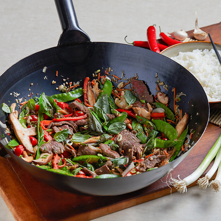 Thai Basil Tomato Stirfry