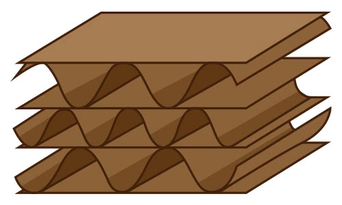 Corrugated B-Flute Carry Boxes - 15.5x12x3 Inch Catering Boxes, 50/Bundle