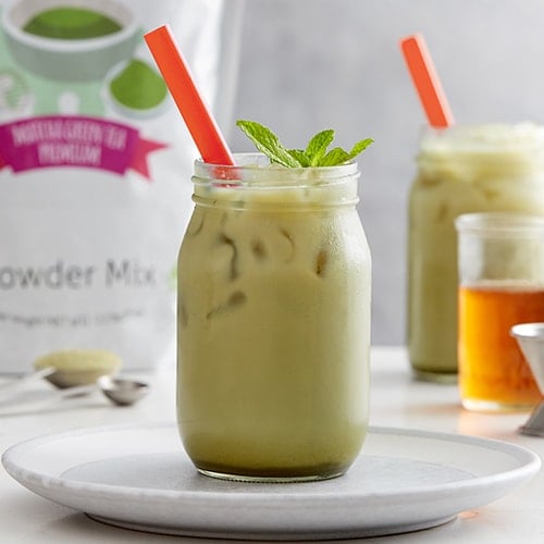 Matcha iced latte