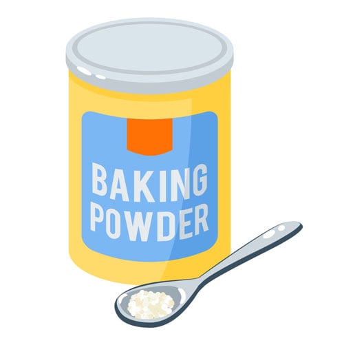 An illustrated can of baking powder.