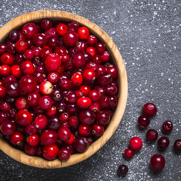 bowl with cranberries