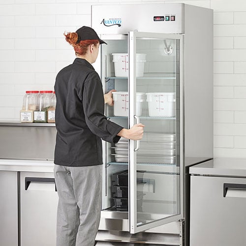 chef opens avantco refrigeration stainless steel refrigerator