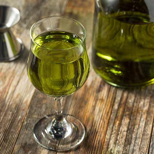 organic green chartreuese liqueur