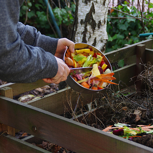 reciclaje de residuos de cocina en compostador