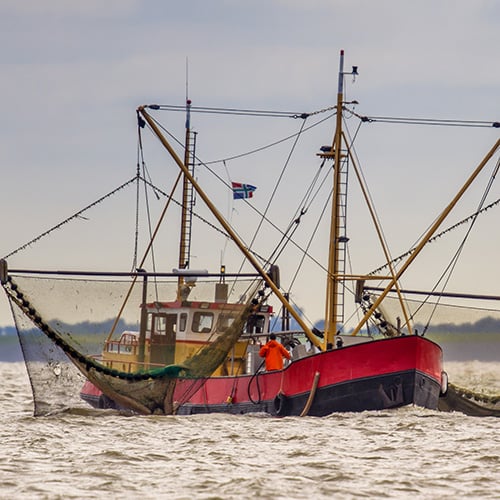 fishing vessel on ocean