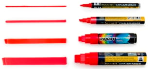 Graphic illustrating different marker tip sizes