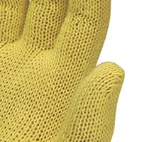 yellow Kevlar cut resistant glove