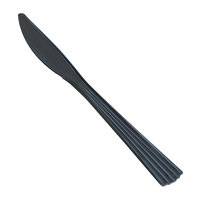 WNA Comet Classicware EcoSense 7 1/8 inch Biodegradable Heavyweight Black Plastic Knife - 1000/Case