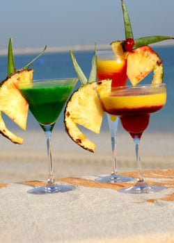 tropical cocktail drinks