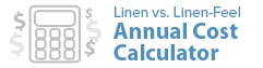 Linen vs. Linen-Feel Weekly Cost Calculator