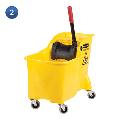 6 gal RK Safety RKMW24-Y Side Press Wringer Replacement for Commercial Mop Bucket 24 qt Yellow 