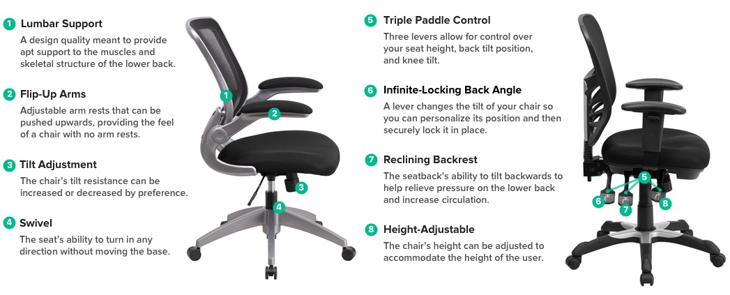 Ergonomic Chair Diagram