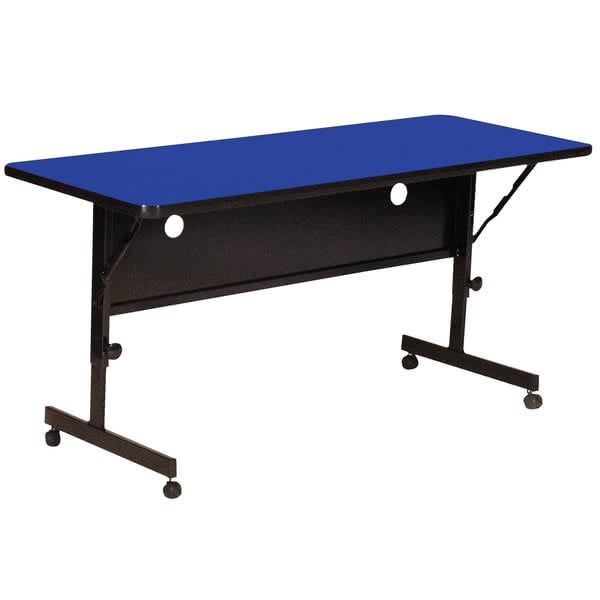 Folding table with modesty panel