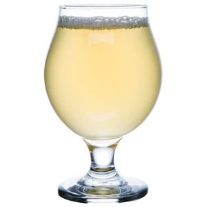 Belgian beer glass with Belgian Pale Ale