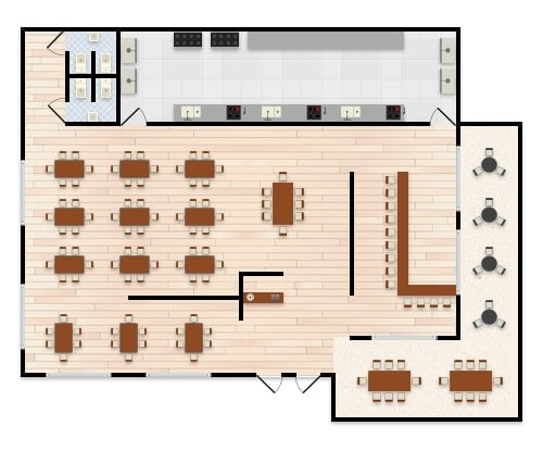 restaurant dining room layouts