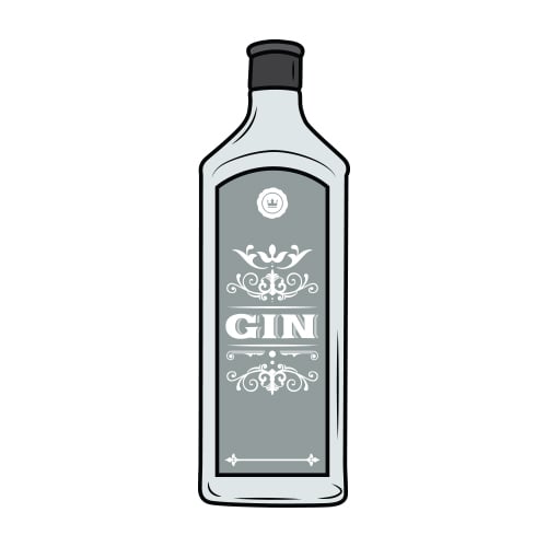 Illustration of a bottle of gin