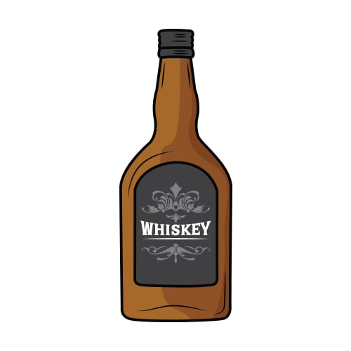 Illustration of a bottle of whiskey