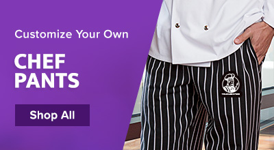 Uncommon Chef 4000 Unisex Chalk Stripe Customizable Classic Chef Pants - M