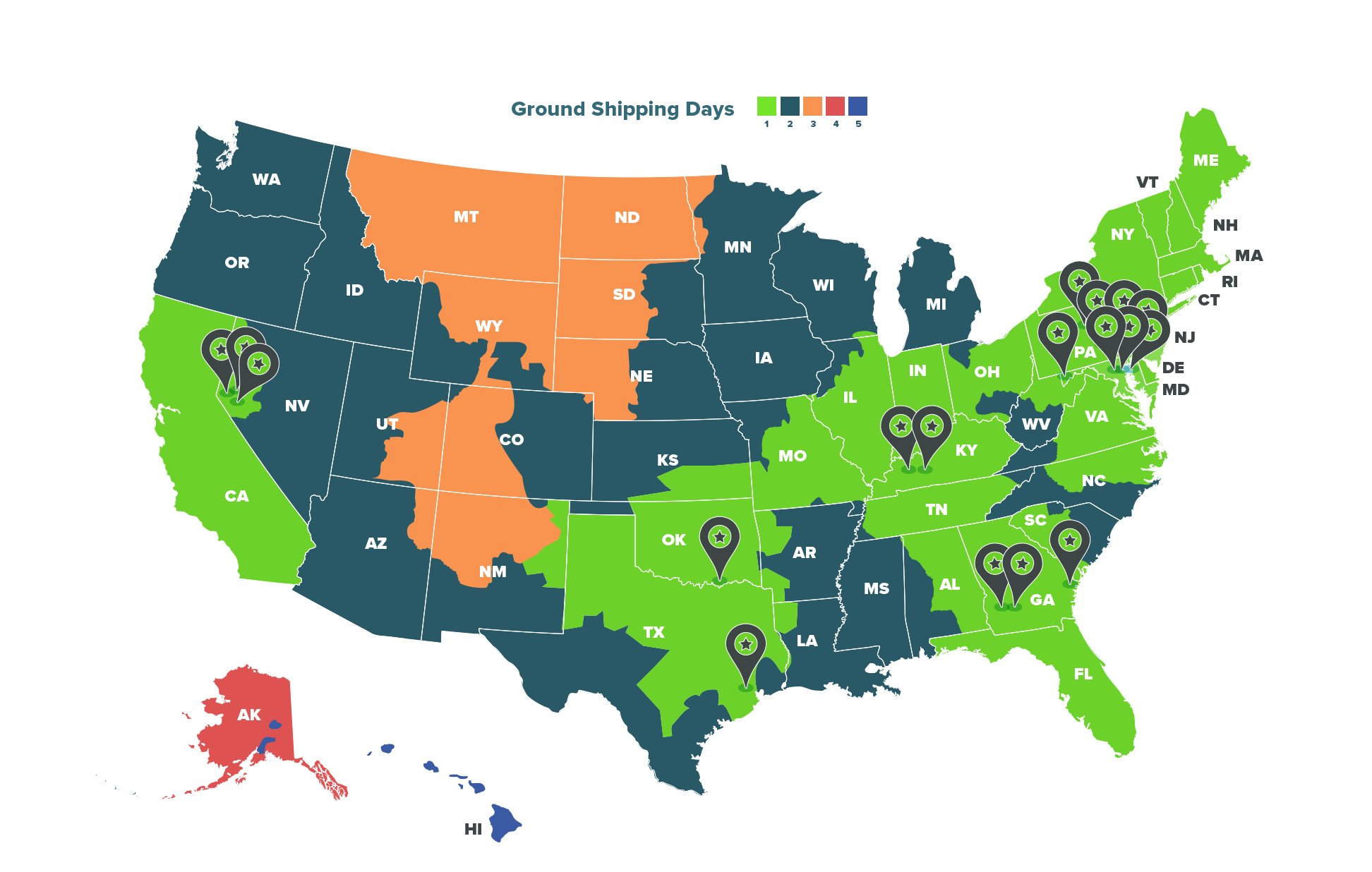 Warehouse Locations in US