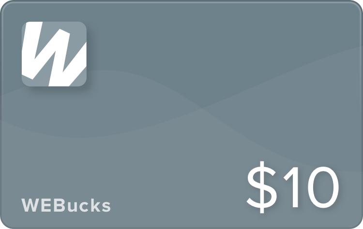 Blue Webucks 10 Gift Card