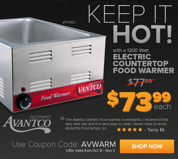 Avantco Food Warmer on Sale!