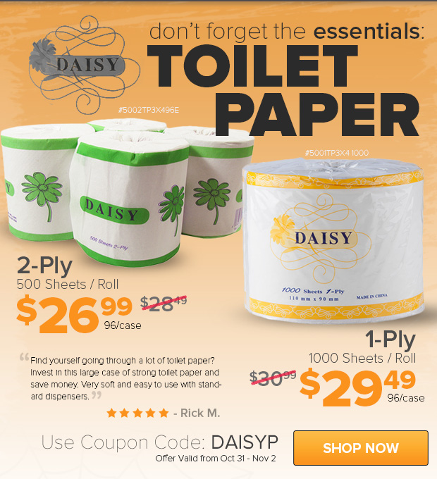 Discounts on Daisy Toilet Paper!