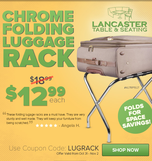 Discounted Luggage Rack from Lancaster Table and Seating!