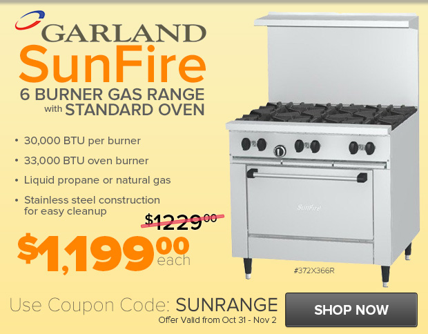 Garland SunFire Range on Sale!