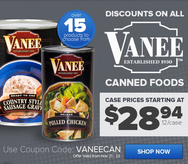 Save on Vanee Canned Foods!