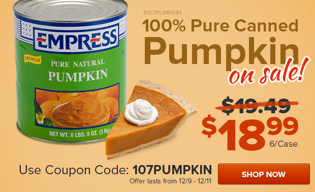 100% Pure Canned Pumpkin on Sale!
