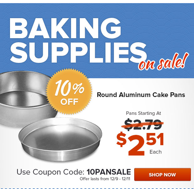10% Off Round Aluminum Cake Pans