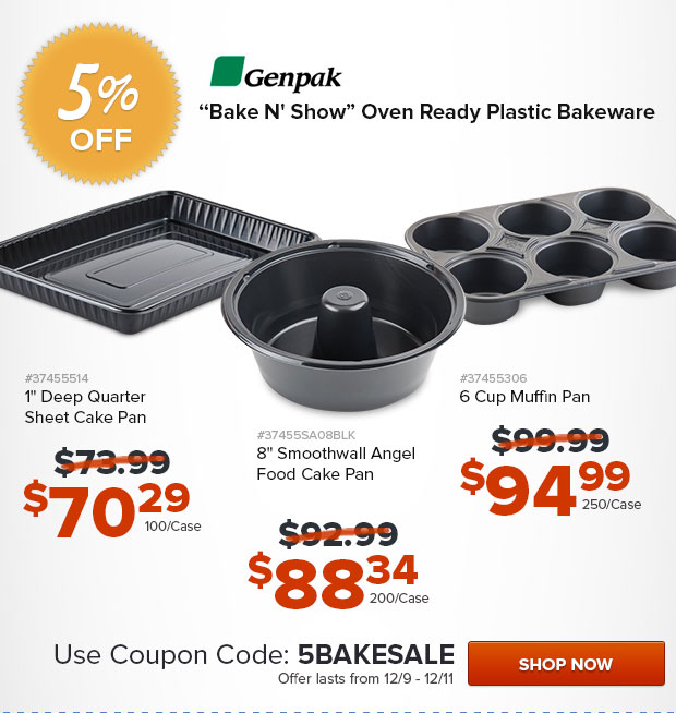 5% Off Bane N' Show Oven Ready Plastic Bakeware