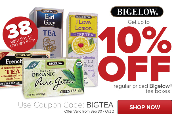 Up to 10% OFF Bigelow Tea!