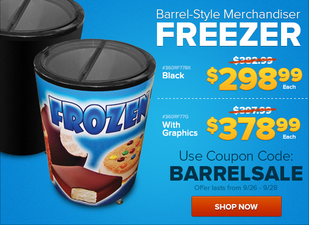 Barrel Style Merchandiser Freezer