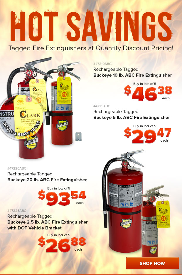 Fire Extinguishers - Hot Savings!