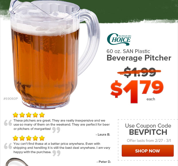Inexpensive beverage offers