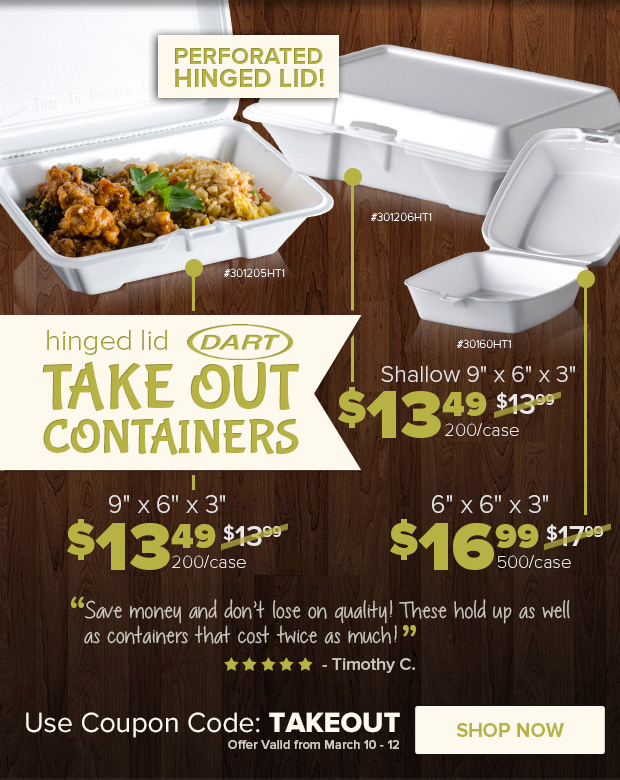 Dart Take Out Containers on Sale!