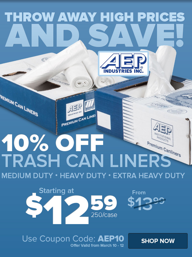 Discounts on AEP Trash Can Liners!