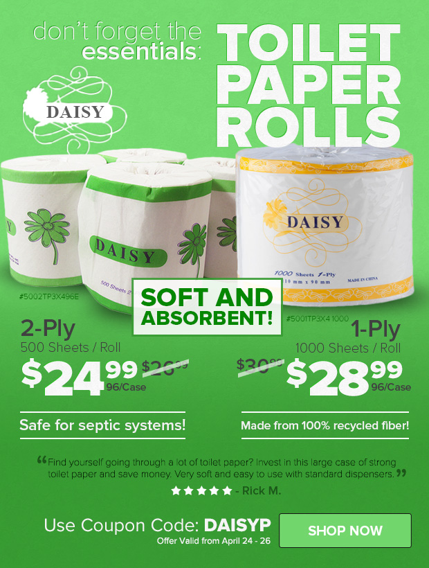 Daisy Toilet Paper Rolls on Sale!