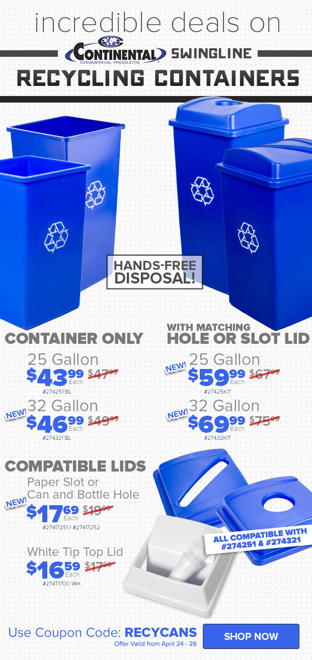 Continental Recycling Containers on Sale!