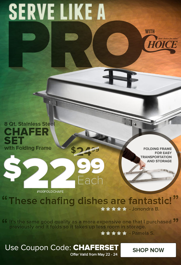 Choice Folding Chafer Set on Sale!
