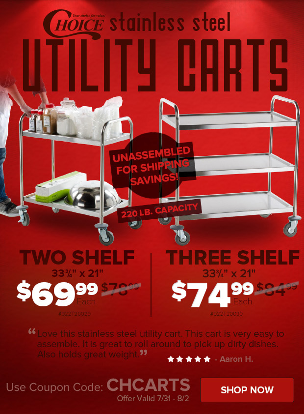 Discounts on Choice Utility Carts!