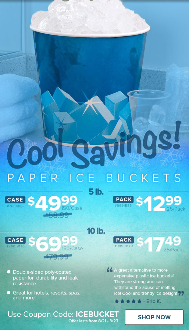 Paper Ice Buckets on Sale!