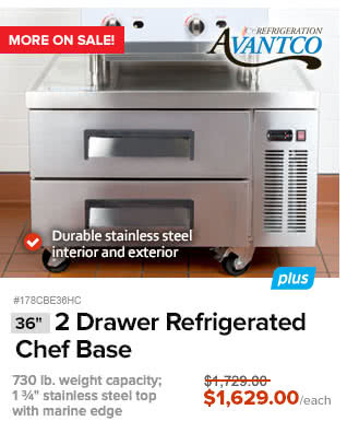 Avantco Refrigeration Chef Bases
