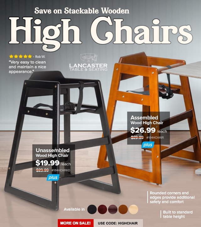 Don't Miss These Steals! High Chairs, Paper Napkins, Plastic Pitchers