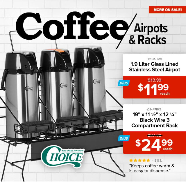 Coffee Airpots and Racks